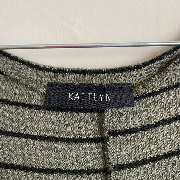 Kaitlyn Boutique / Navy Green & Black Stripe Oversized Midi Dress - Picture 5 of 7